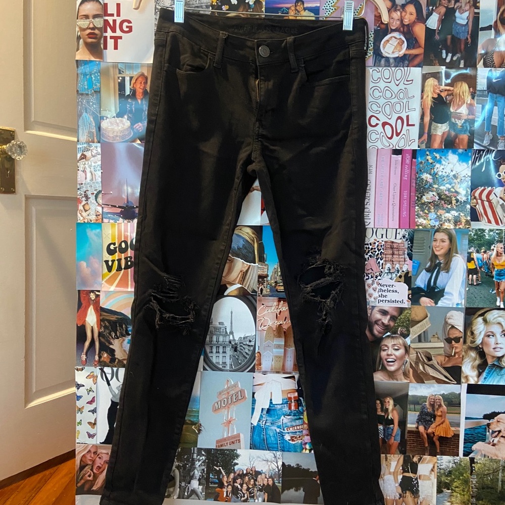 American Eagle black skinny jeans